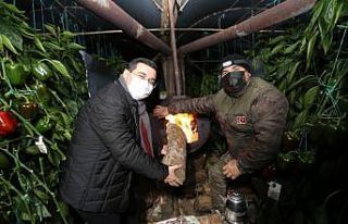 Tütüncü’den serada zirai don nöbeti