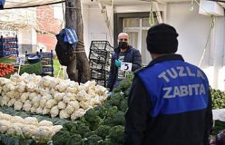 Tuzla’da pazar denetimleri ile etiketsiz ürün...