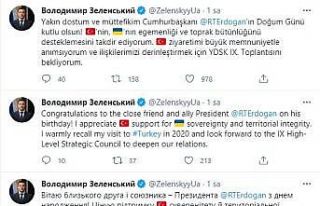 Ukrayna Devlet Başkanı Zelenskiy Cumhurbaşkanı...