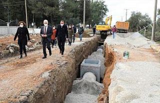 Ula’da 5 Bin 300 Metre yağmur suyu ana hattı tamamlandı