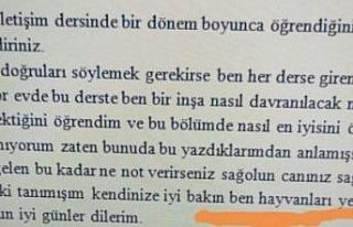Üniversite öğrencisinden final sınavında tebessüm...
