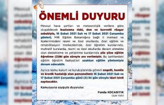 Uşak’ta okullar 2 gün daha tatil edildi