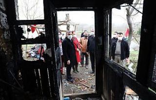 Vali Atay’dan evi yanan aileye ziyaret