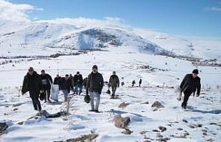 Yaban hayvanları için doğaya 10 ton yem bıraktılar