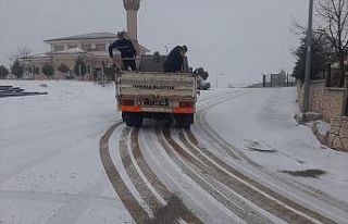 Yahşihan’da kar ile mücadele sürüyor