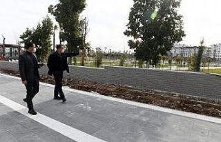 Yenişehirde yürüyüş ve bisiklet yolu çalışmaları...