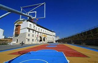 75 okula yapılacak basketbol ve voleybol sahası...