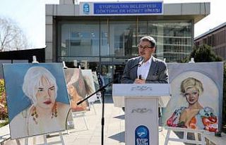 8 kadın 8 fırça sergisi Göktürk’te açıldı