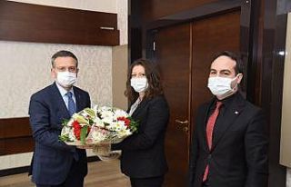 Açıkgöz ve beraberindeki heyet Vali Aksoy ile bir...