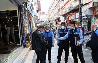 Akdeniz zabıtasından korona virüs denetimi