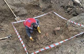 Alt yapı çalışmalarında tarihi eser kalıntıları...