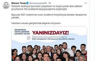 Ankara Büyükşehir Belediyesi YKS ödemesi desteği...
