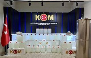 Ankara’daki kaçak alkol operasyonunda bin 300 litre...