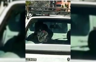 Arabadaki kadın şiddeti sürücüleri şok etti