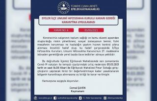 Artan vaka sayıları karantinayı beraberinde getirdi