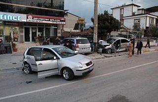Aşırı süratli otomobil ortalığı savaş alanına...