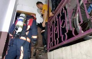 Baca yangını apartman boşluğuna sıçradı