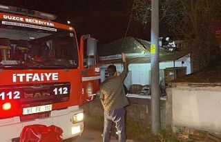 Baca yangınını fark eden ev sahibi faciayı önledi