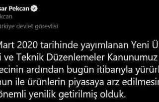 Bakan Pekcan: “Ürünlerin piyasaya arz edilmesine...