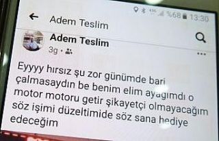 Balıkesirli lokantacı, motorunu çalan hırsıza...