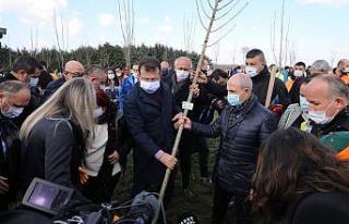 Başkan Akgün, 8 Mart Hatıra Ormanı’na ağaç...