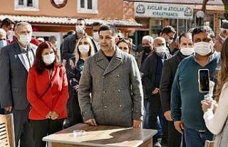 Başkan Günel, Güzelçamlı esnafı ve vatandaşlar...