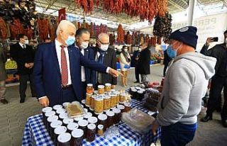 Başkan Gürün’den pazarda Korona virüs denetimi