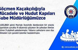 Başkent’te 11 kaçak göçmen yakalandı
