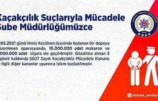 Başkent’teki kaçakçılık operasyonunda 4 milyon...