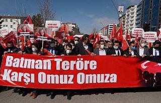 Batman’da şehide saygı teröre lanet yürüyüşü...