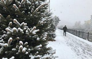 Bayburt güne karla uyandı