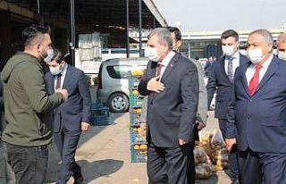Beyazgül Şutim esnafını ziyaret etti