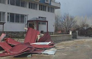 Bingöl’de fırtına çatı uçurdu, ağaçları...