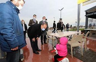 Bursa Valisi Canbolat Mudanya’da Covid-19 denetimine...