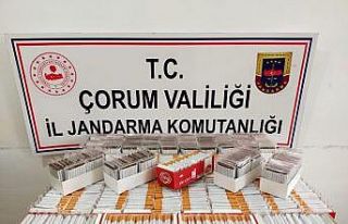 Çorum’da 7 bin 800 adet dolu makaron ele geçirildi