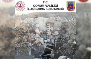Çorum’da kaçak kazı 2 kişi suçüstü yakalandı