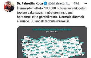 Denizli’de vaka sayısı 100 binde 49.38 oldu