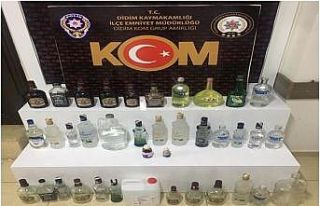 Didim’de kaçak içki ele geçirildi