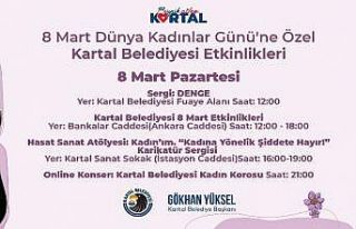 Dünya Kadınlar Günü Kartal’da çeşitli etkinliklerle...