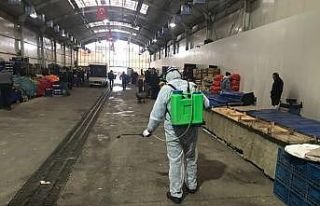 Ekipler dezenfekte çalışması yaptı