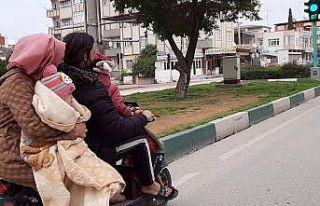 Elektrikli motosiklette tehlikeli yolculuk