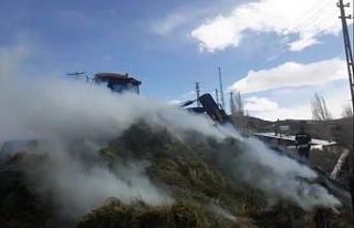 Erzurum’da ot yangını