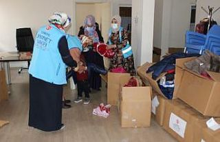 Eskişehir’den gönderilen kışlık malzemeler...