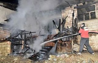 Gümüşhane’de ev yangını