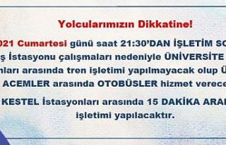 Hafta sonu Bursaray seferleri hakkında duyuru