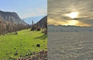 Hakkari’de iki mevsim bir arada