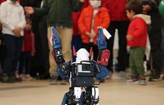 Halay çeken ve erik dalı oynayan robotlar ilgi odağı...