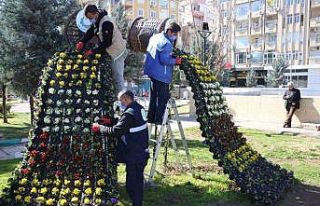 Haliliye’deki parklarda bahar çalışmaları