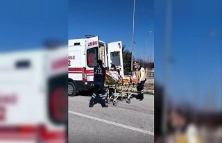 Hava ambulansı parmakları kangren olan yaşlı adam...