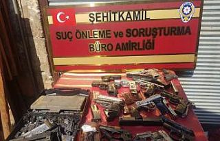 Hırsızlık şüphelisi kaçak silah imalathanesinde...